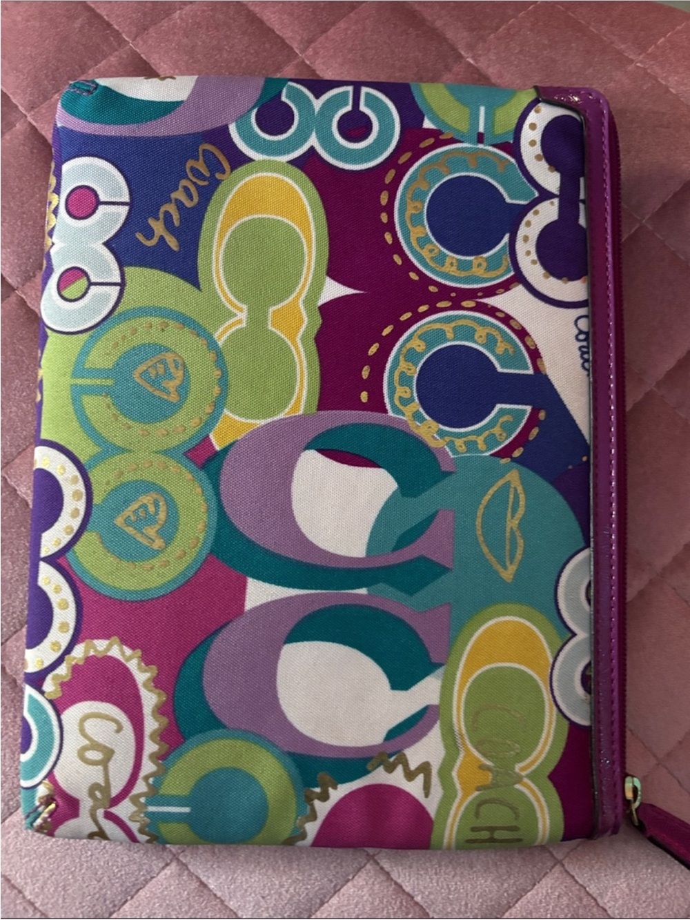 Coach Multicolor Graphic Zip Pouch - Picture 3 of 9